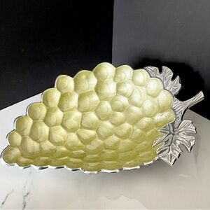 18" Large Grapes Bowl in Kiwi Green by Julia Knight